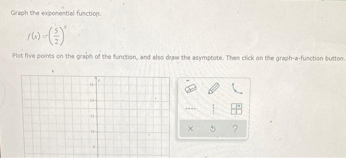 Solved Graph the exponential function. 56-(0 Plot five | Chegg.com