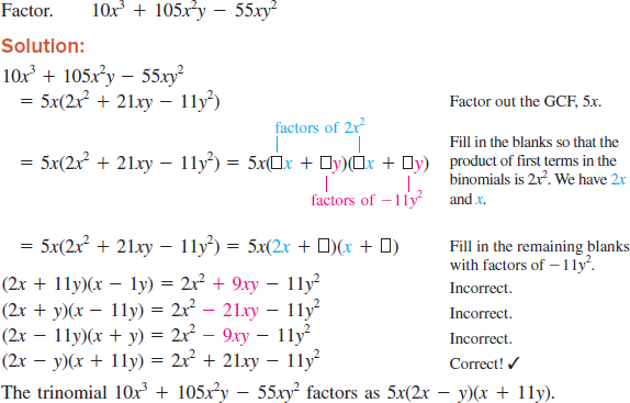 Solved For Exercise Factor The Trinomials See Examples 4 7