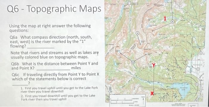 Solved A Q4 - Topographic Maps B 2 Match The Topographic Map | Chegg.com