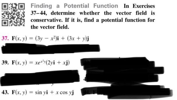 Solved Finding a Potential Function In Exercises 37-44, | Chegg.com