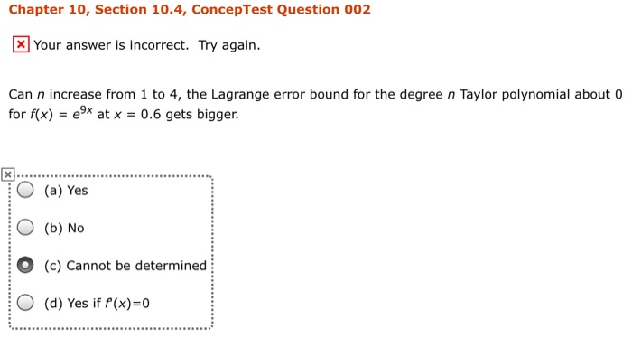 Solved Chapter 10 Section 10 4 Conceptest Question 002 Chegg Com