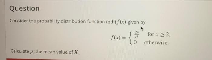 Solved Question Consider the probability distribution | Chegg.com