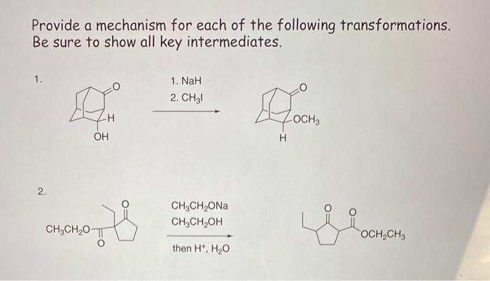 Solved Provide a mechanism for each of the following | Chegg.com