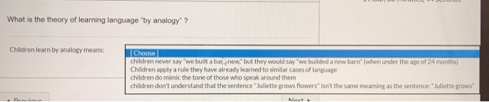 Solved What is the theory of learning language by analogy