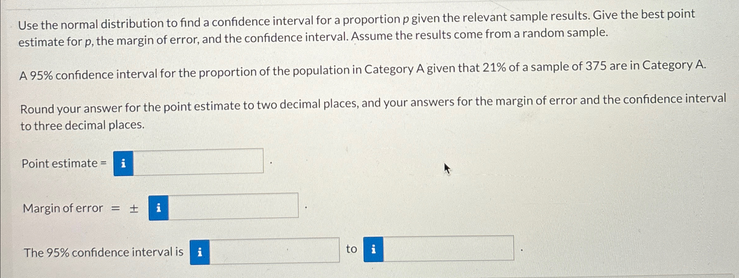 Solved Use the normal distribution to find a confidence | Chegg.com