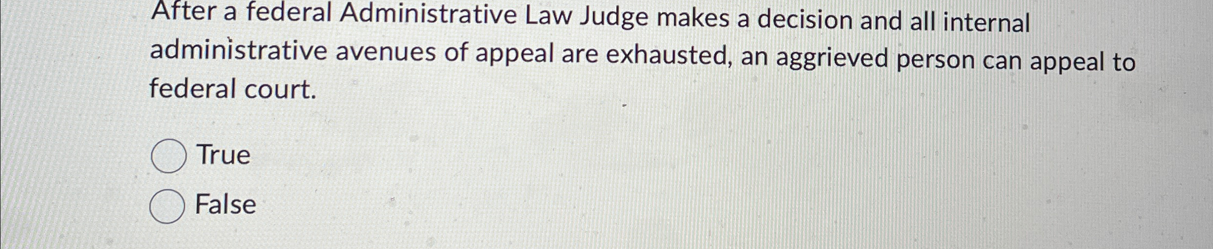 Solved after a federal administrative law judge makes a chegg