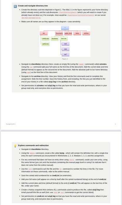 Solved Create and navigate directory tree Create the | Chegg.com
