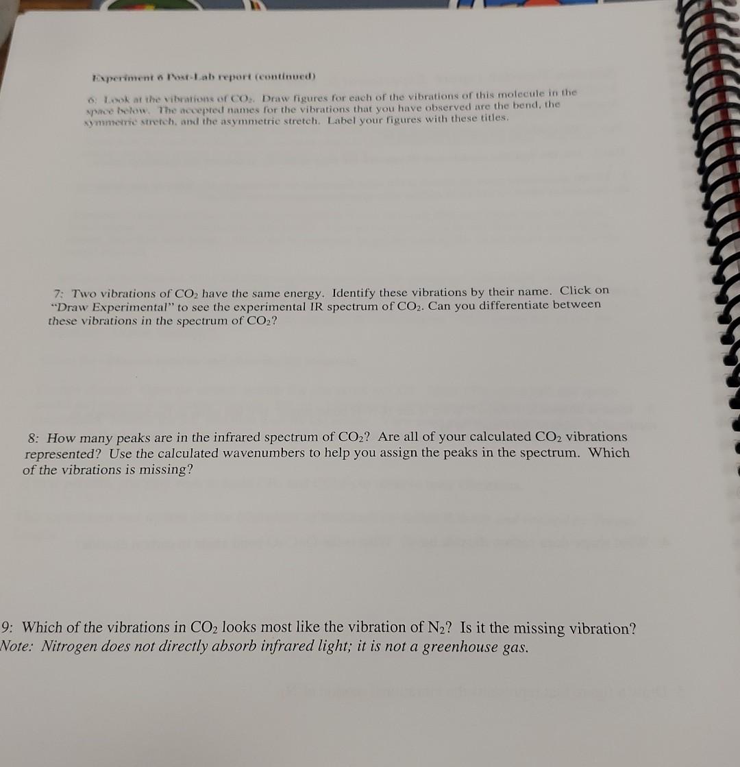 Solved Spartan Postlab report Experiment 6 Part 2 VSEPR