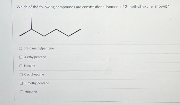 Solved Which of the following compounds are constitutional | Chegg.com