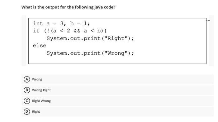 Solved What is the output for the following java code? P. | Chegg.com