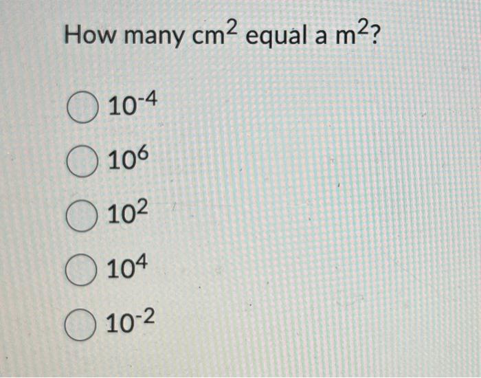 How Many Cm2 In One M2