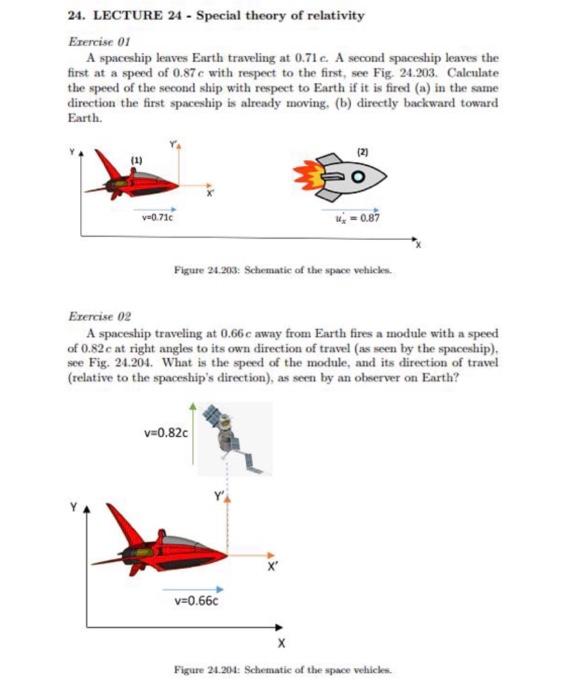 Solved 24. LECTURE 24 - Special Theory Of Relativity | Chegg.com