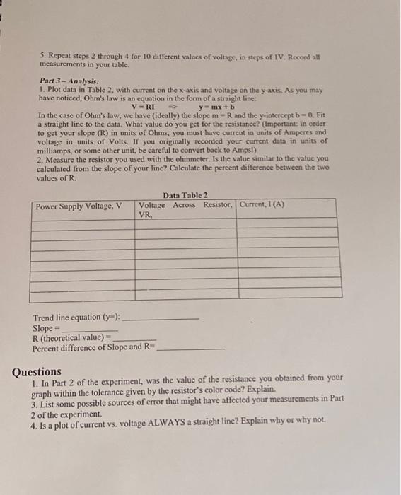 resistance experiment hypothesis