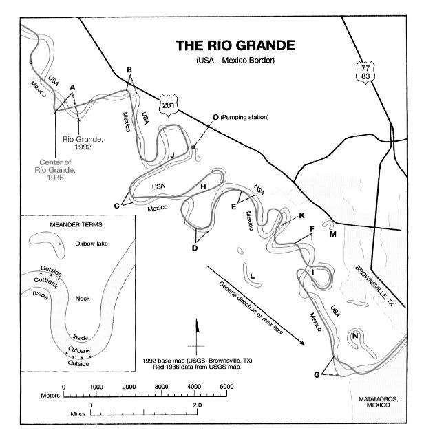 Solved 1, Study the meander cutbanks labeled A through G. In | Chegg.com