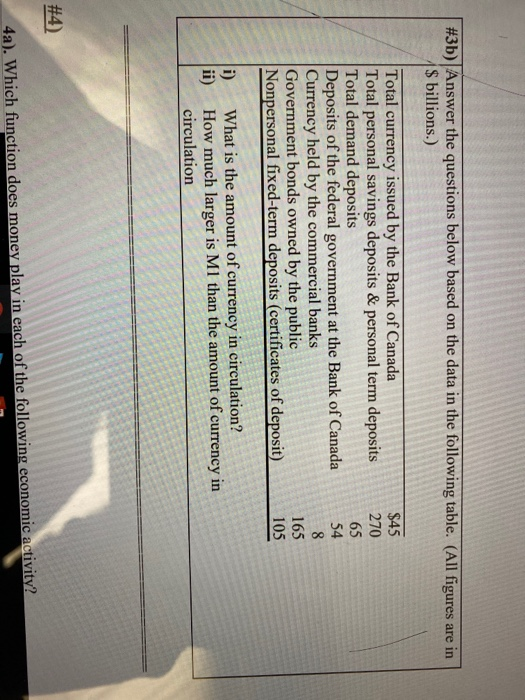 Solved #3b) Answer the questions below based on the data in | Chegg.com