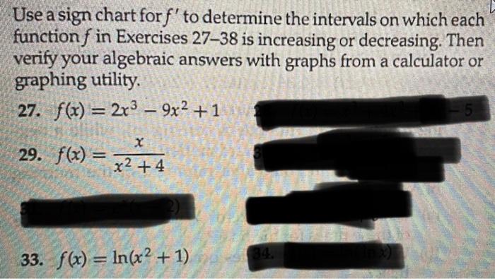 Solved Use a sign chart for f′ to determine the intervals on | Chegg.com