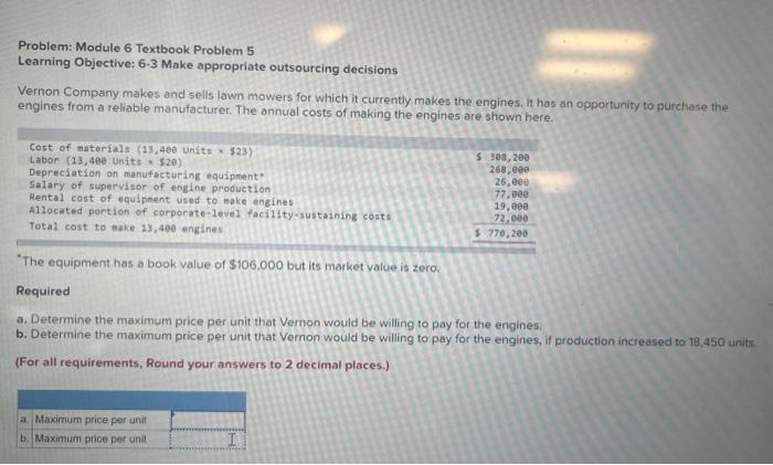 Solved Problem: Module 6 Textbook Problem 5 Learning | Chegg.com