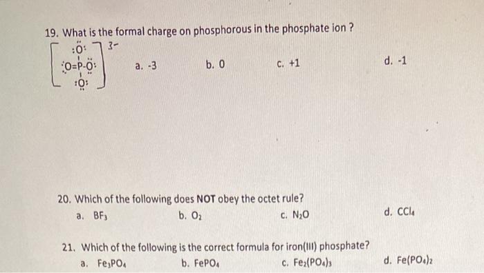 phosphate ion formula and charge