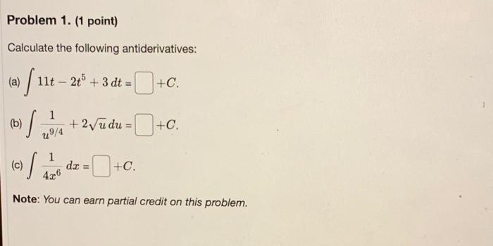 Solved Problem 1 1 Point Calculate The Following 9176