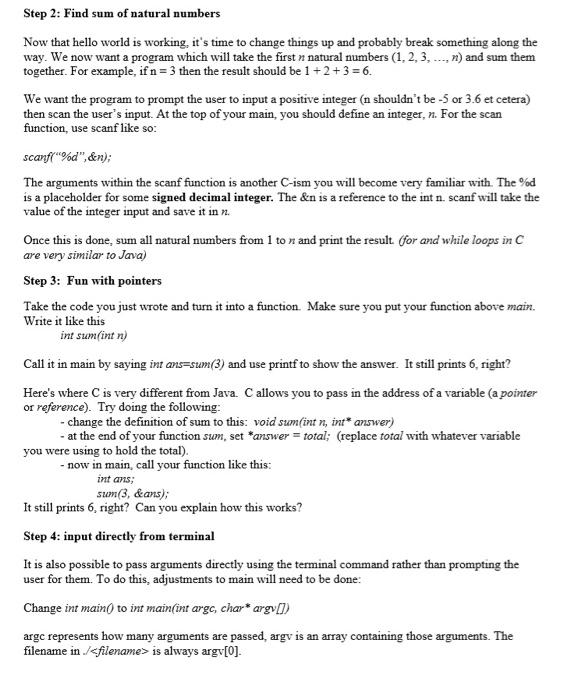 Solved Step 1: Hello World The simple act of saying "Hello, | Chegg.com