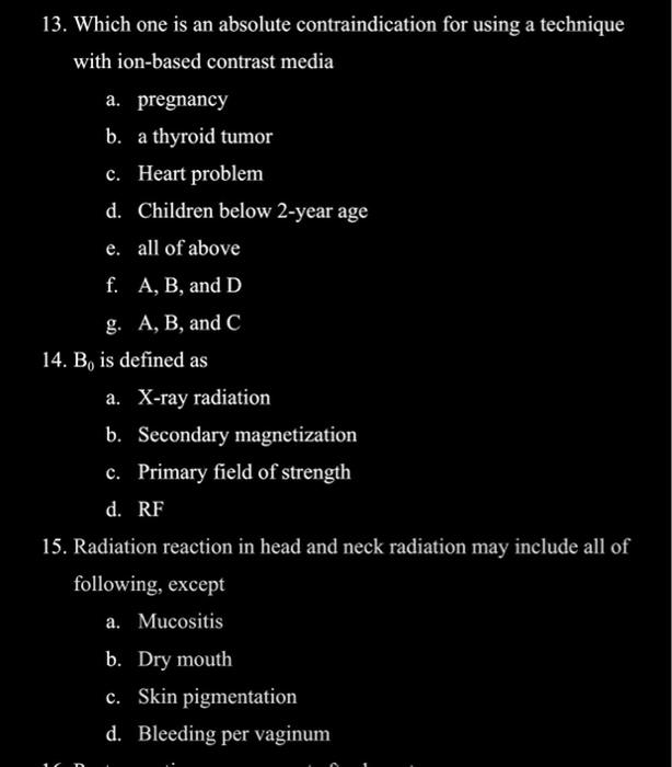 Solved : 15 Radiation reaction in head and neck radiation