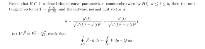 Solved B Deduce From That Equation And Green S Theorem Chegg Com