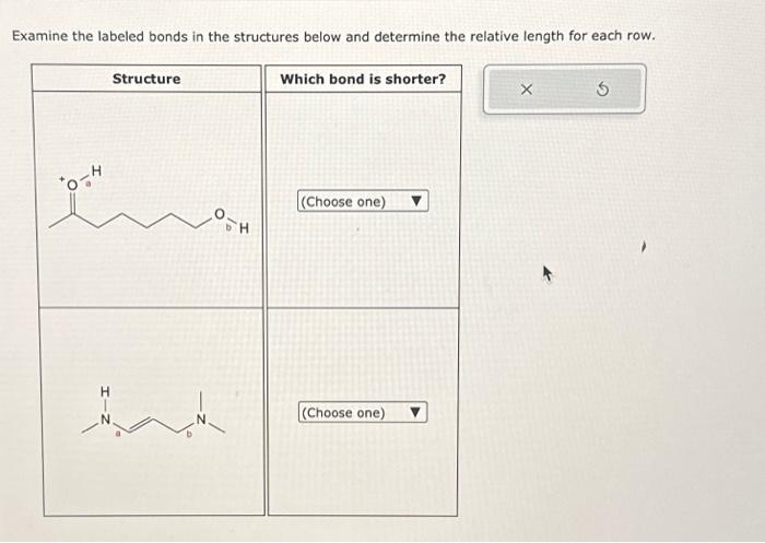 Solved Examine the labeled bonds in the structures below and | Chegg.com