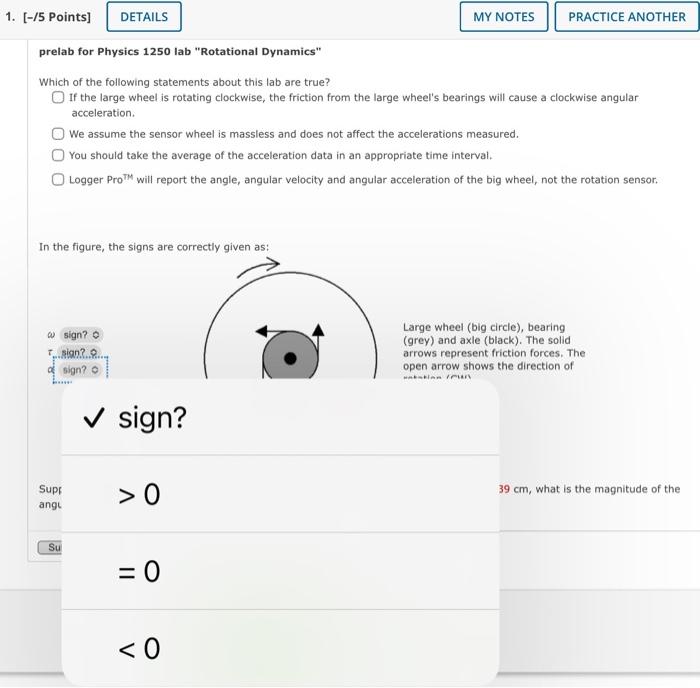 Solved Prelab For Physics 1250 Lab "Rotational Dynamics" | Chegg.com