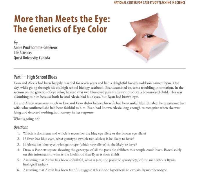 eye color case study answer key