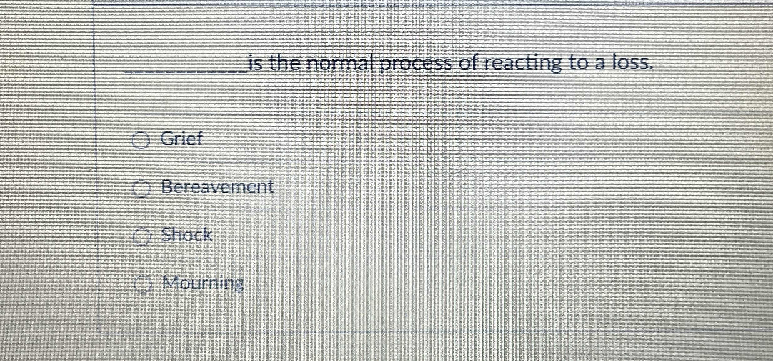 Solved is the normal process of reacting to a | Chegg.com