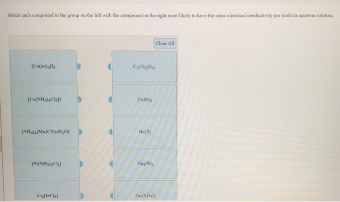 Solved A solution is made of each of the following compounds | Chegg.com