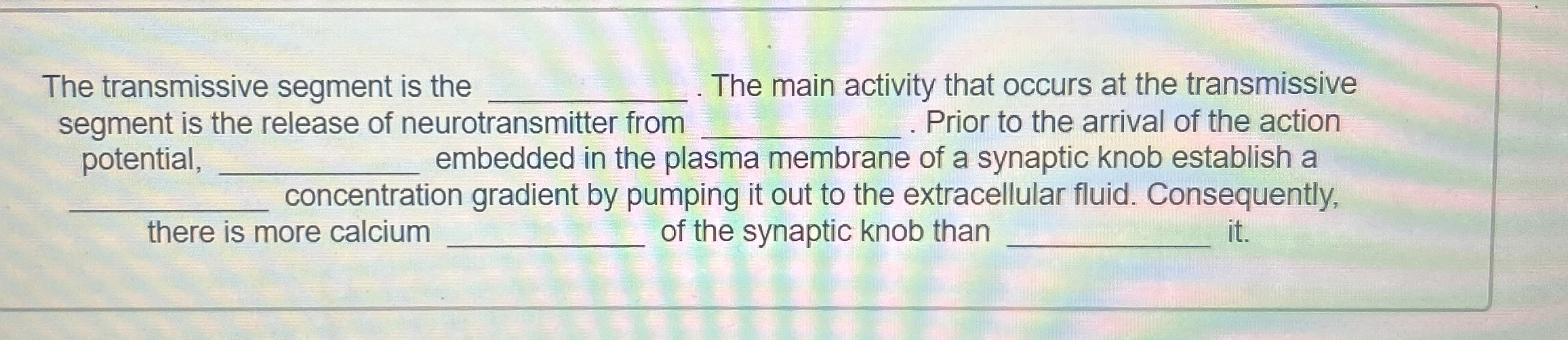 Solved The transmissive segment is theThe main activity that | Chegg.com