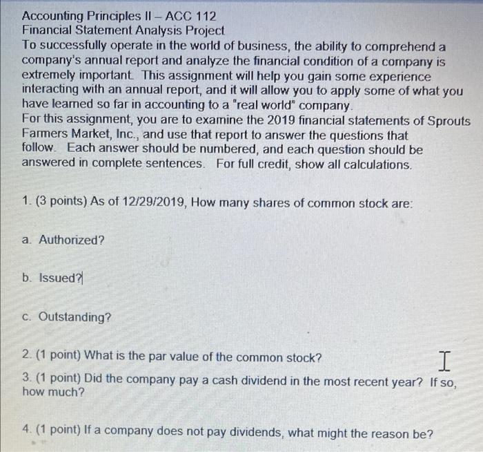 Solved Accounting Principles 11 - ACC 112 Financial | Chegg.com