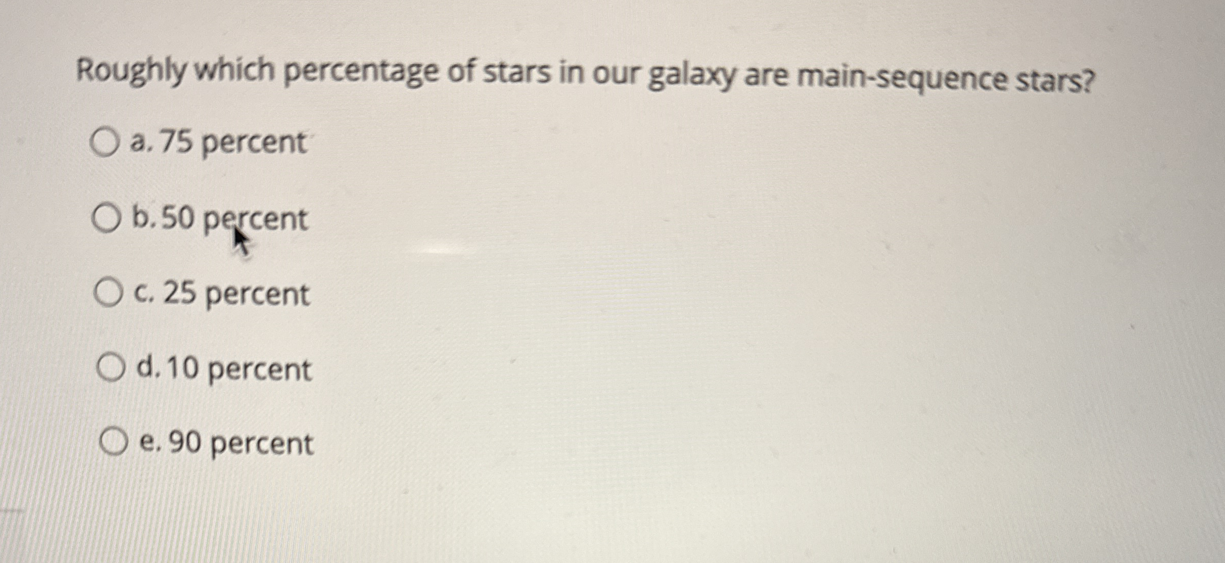 Solved Roughly which percentage of stars in our galaxy are | Chegg.com