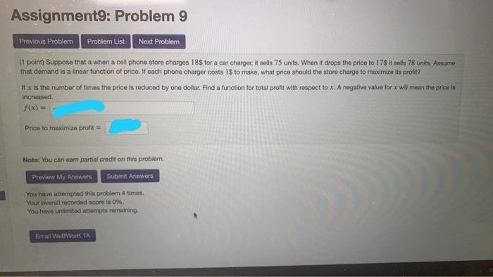 Solved Assignments: Problem 9 Previous Problem Problem List | Chegg.com