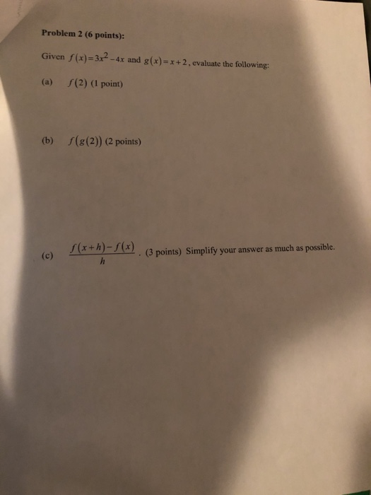 Solved Homework 1 Problem 1 (4 points): √2x+5 Find the | Chegg.com