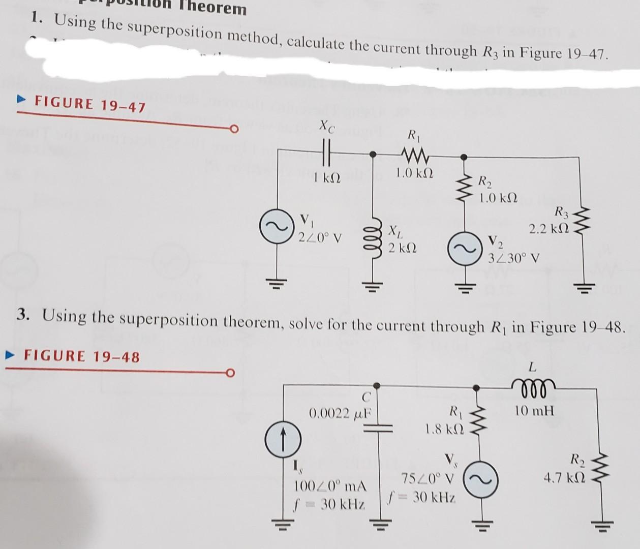 Solved Theorem 1. Using the superposition method, calculate | Chegg.com