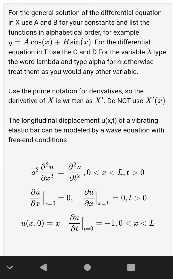 Solved For The General Solution Of The Differential Equation | Chegg.com