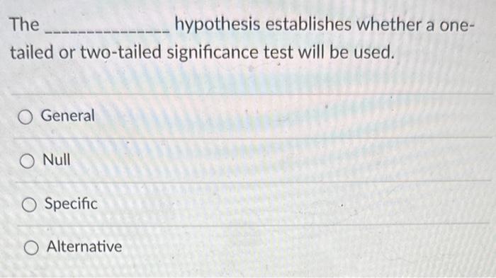 statistics hypothesis one tailed