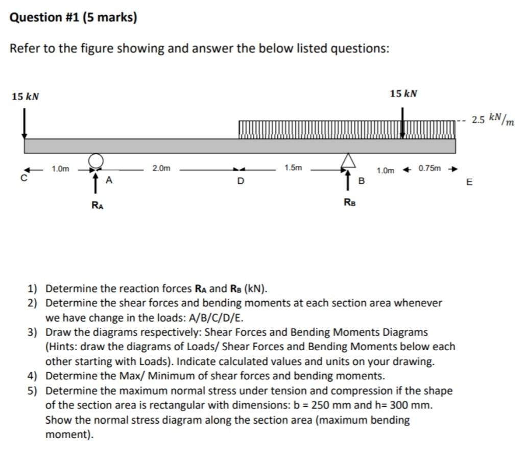 Solved Question #1 (5 Marks) Refer To The Figure Showing And | Chegg.com