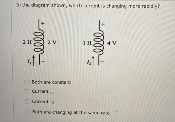Solved In the diagram shown, which current is changing more | Chegg.com