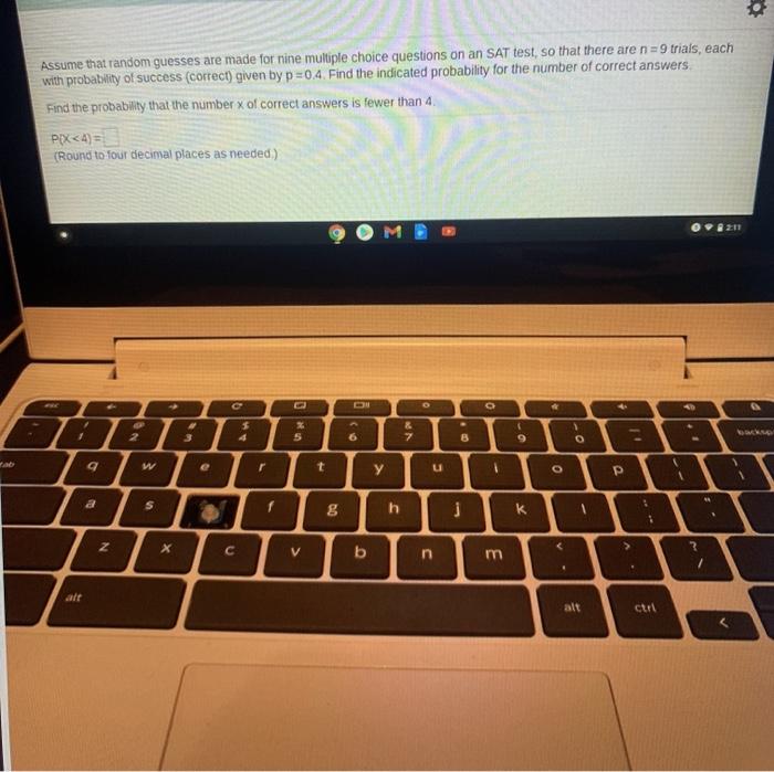 Solved Assume that random guesses are made for nine multiple | Chegg.com