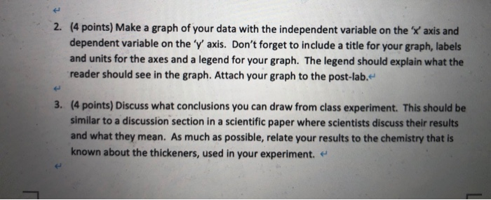 Solved use the data to answer the questions below and draw | Chegg.com