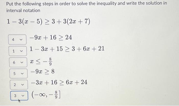 Solved Put the following steps in order to solve the | Chegg.com