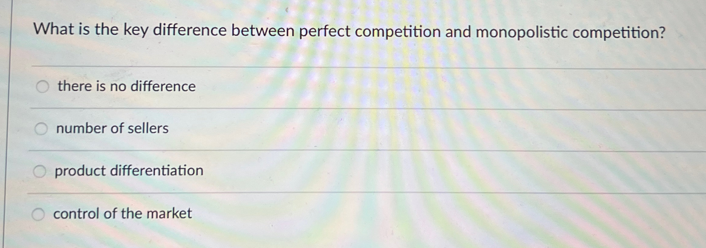 Solved What is the key difference between perfect | Chegg.com