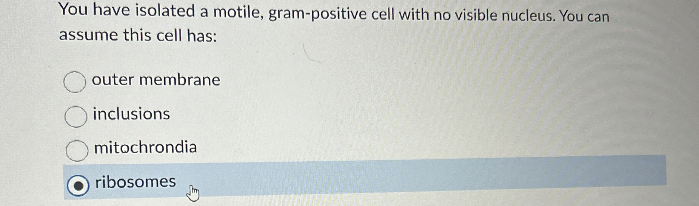 Solved You have isolated a motile, gram-positive cell with | Chegg.com