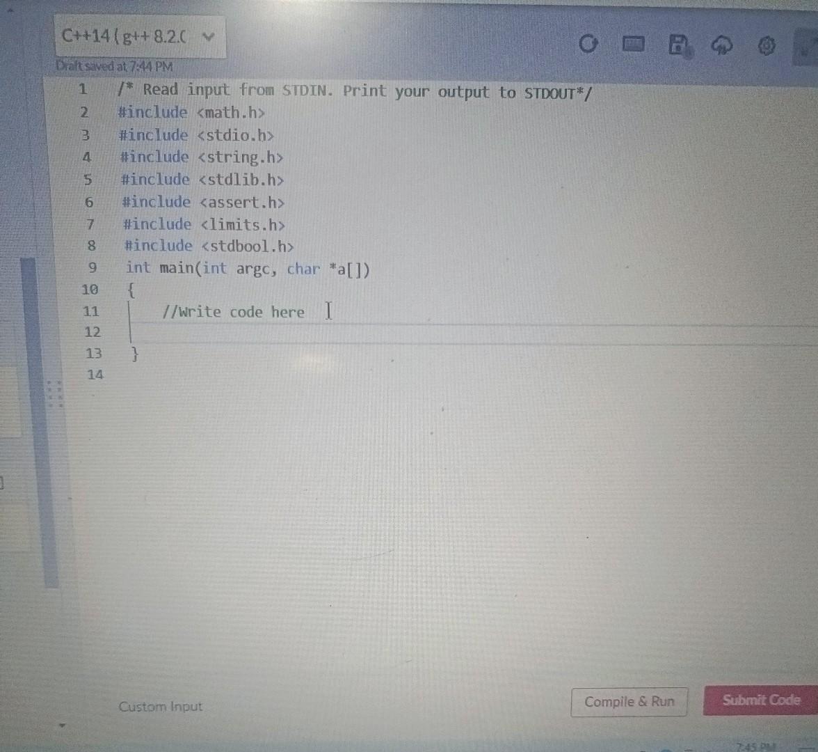 Solved Output Format Print two space-separated integers: the | Chegg.com