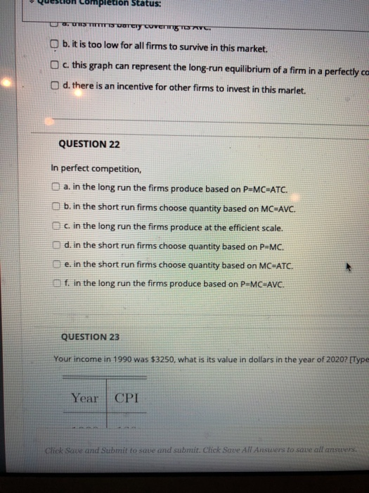 solved question completion status o decrease output... Solved Question Completion Status: അ ത്ത b. it is too low | Chegg.com