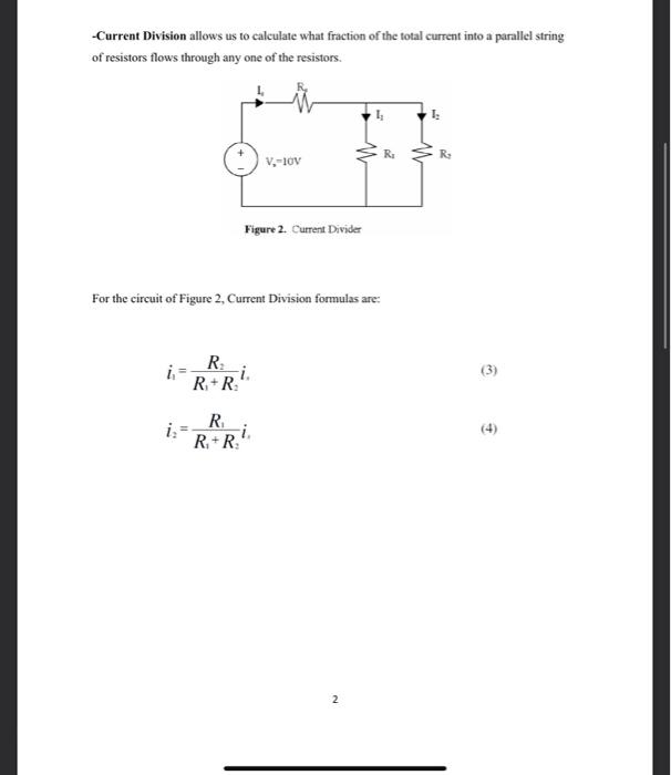 Solved Current Division allows us to calculate what fraction | Chegg.com