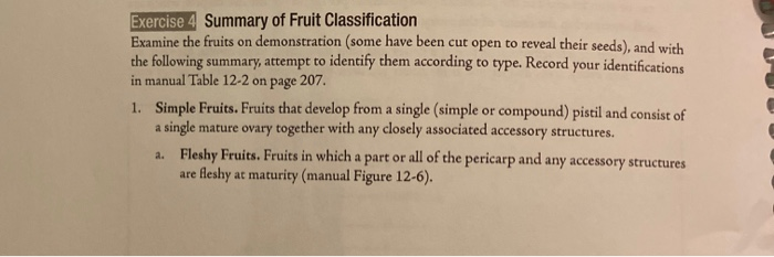 Solved what is the function of fruit? compare and contrast | Chegg.com